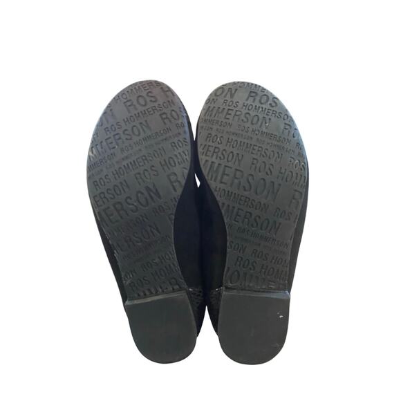 Ros Hommerson Rosita Womens Ballet Flat 8M Black Leather Comfort Shoes